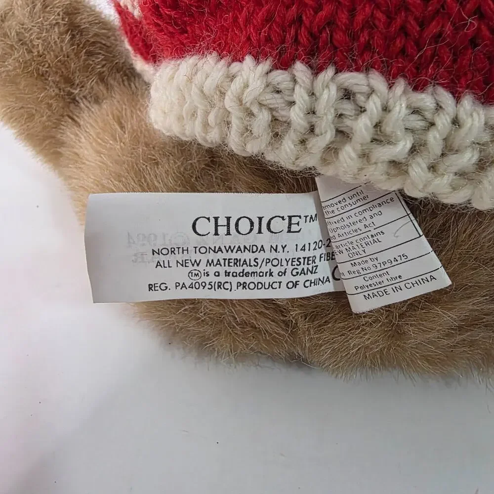 Vintage 1994 Ganz Choice Moe Jointed Teddy Bear 8in USA Sweater